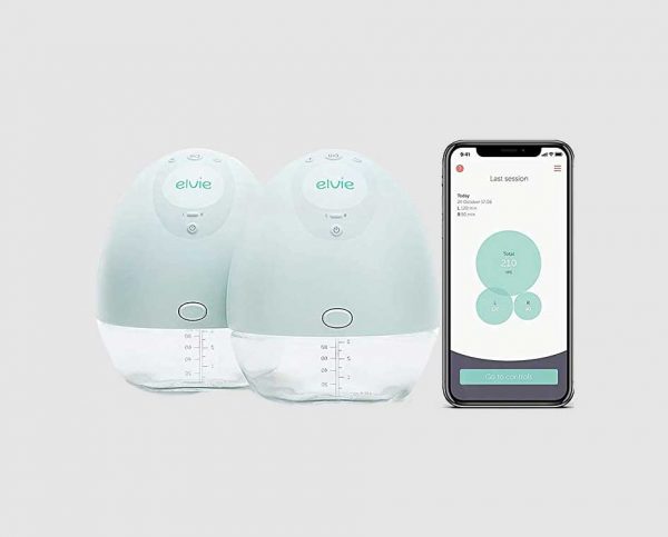 Elvie Pump Double Silent Wearable Breast Pump with App - Electric Hands-Free Portable Breast That Can Be Worn in-Bra