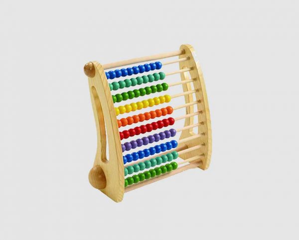 Montessori 11.75 Inch Wood Abacus, Early Math Skills Kids Toy
