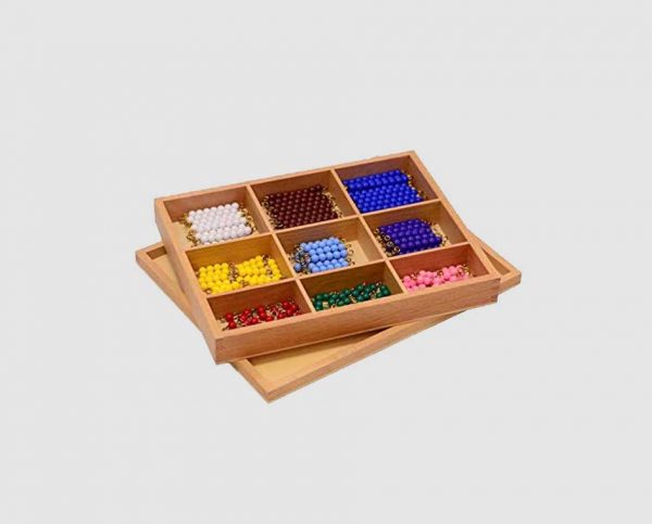 Montessori Checker Board Beads Box Mathematics Educational Toy
