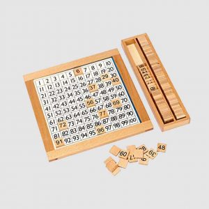 Montessori Math 100 Grid Board Wooden Toys