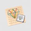 Montessori Wood Geoboard Mathematical Manipulative Material Array Graphical Educational Toy