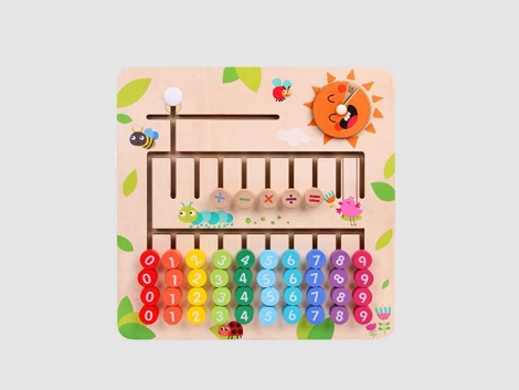 Montessori Wood Mathematic Equation Skills and Color Board