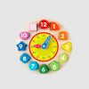 Montessori Wooden Shape Color Sorting Clock Teaching Time Number Blocks Puzzle Stacking Sorter Toy